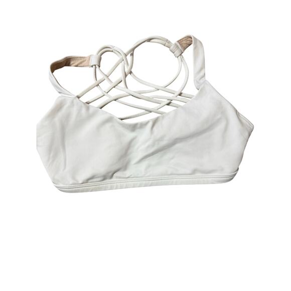 Lululemon Free To Be Strappy Back Yoga Sports Bra White Criss Cross Size 4 - Picture 2 of 5